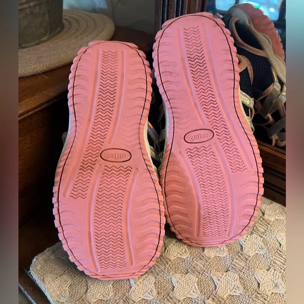 CARTER'S Classic Methor Fisherman Outdoor Activewear Sandal Navy Blue Pink Sz 12